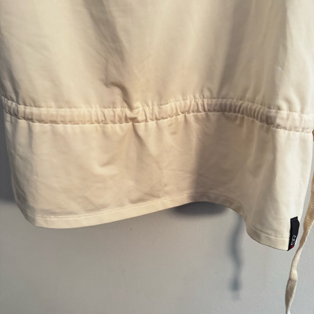 Splits59 Cream Ruffle Neck Built-In Bra Tank | Waist Tie | Size M - Picture 3 of 5